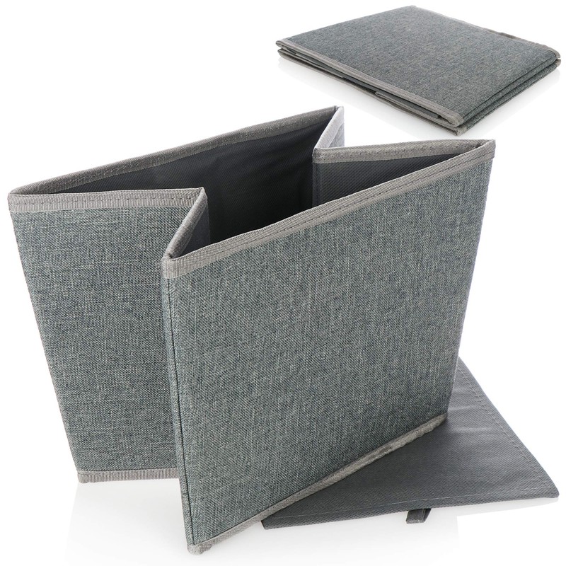 com-four® 2 x Storage Boxes - Foldable Box for Storage