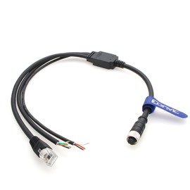 Eonvic Aviation Plug M12 12 Pin Female to 3 Way Power Signal and Data Transfer Cable for DJI Livox LiDAR Mid-360 Mid-27.8 Inch