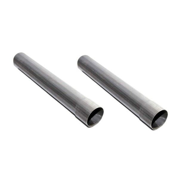 2Pcs Galvanized Steel Straight Exhaust Resonator Pipe 2"ID x 18"