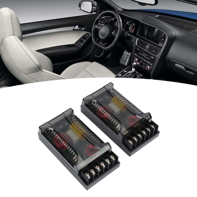 2Pcs Car Audio Passive Crossover, 2 Way Car Audio Crossover