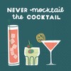 Design Design Never Mocktail Napkin-Cocktail, 5-Inch, Multicolor, 20 Sheets