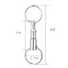 Ericotry Detachable Pull Apart Silver Key Rings Keychains-Heavy Duty Dual