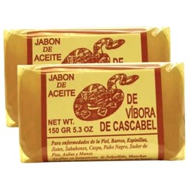 2 piezas de jabón de serpiente de cascabel Facial y de la barra de acné del cuerpo ilumina la piel y reduce la pigmentación adecuada para todos los tipos de piel Soap150g
