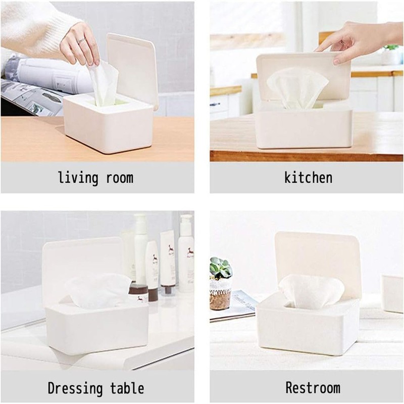 Wipes Dispenser,Non-Slip Wipes Case,Flushable Wipe Container with Sealing Design Lid,Wipes