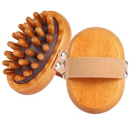 MASSOVIBE Wooden Massage Tools, Wood Meridian Massage Brush for Belly Scalp Back Full Body Massager for Muscle Relaxation Lymphatic Drainage