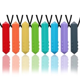 Hoaisun Chew Necklaces For Sensory Kids 8 Pack Chewy Necklace Sensory Boys And Girls