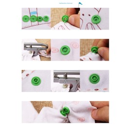 Botón de plástico tamaño 20, 200 juegos de broches de plástico para coser en ropa brillante T5 redondo, NEGRO -B5, 1