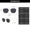 YAMEIZE Small Sunglasses Square Women Men Hexagon Vintage Retro Polygon