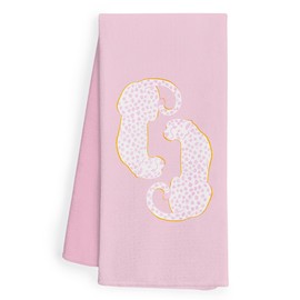 WFSM Trendy Preppy Pink Leopard Cheetah Kitchen Towels, Pink Dish Towels for Kitchen, Preppy Hand Towels for Bathroom, Preppy Bathroom Decor, Pink Kitchen Decor, Preppy Room Decor, 16x24 Inches