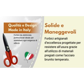Gifaz Electricians Scissors Insulated Handle Wire Cutter Burnished Blade