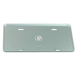 POSH 500191-03-10 Motorcycle Aluminum License Plate, Large, For 4.8 fl oz (126 cc) and above, Silver