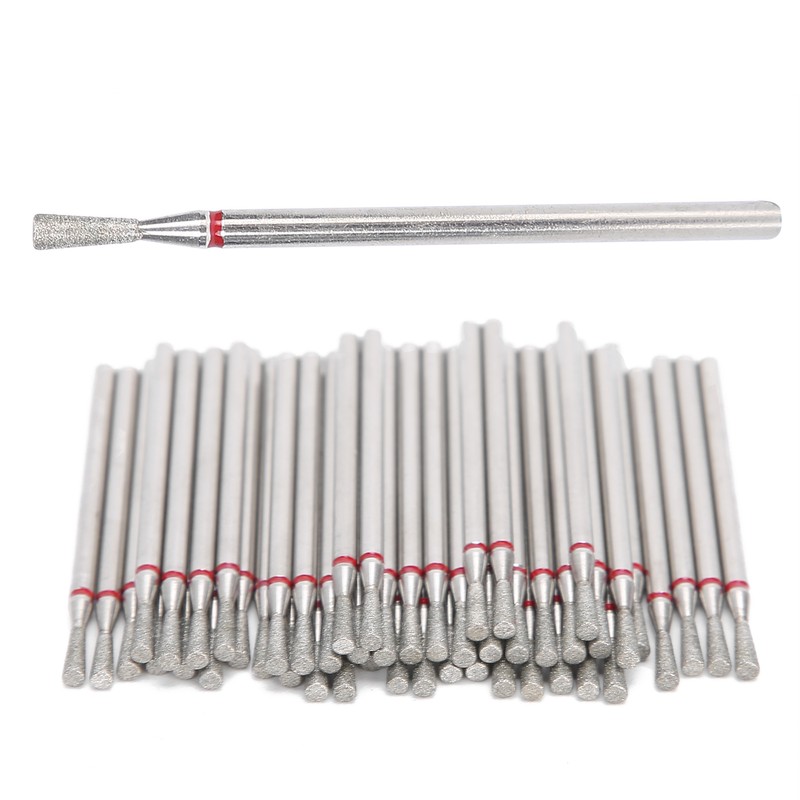 50pcs Inverted Cone Shape Nail Polishing Grinding Head Nail Art