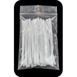 Faconet® Pack of 100 Twist Ties Twistband Sections Available in Various Lengths Cable Ties Bag Closure Plastic Binding Wire with Inner Wire Insert (80 mm)