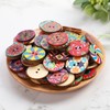 Pack of 100 Colourful Buttons Wooden Buttons YUTOU Round Resin