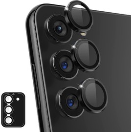 MOOISVS for Galaxy S24 Plus 5G Camera Lens Protector, Anti-Scratch HD Clarity 9H Tempered Glass with Aluminum Edging, Individual Lens Screen Protective Ring 2 Set, Black