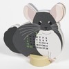 Greeting Life 2026 Calendar Animal Die Cut Mini Chinchilla Desk
