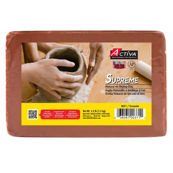 Activa Supreme Artist's Air-Dry Modelling, 3.3 pounds, Terra Cotta Clay