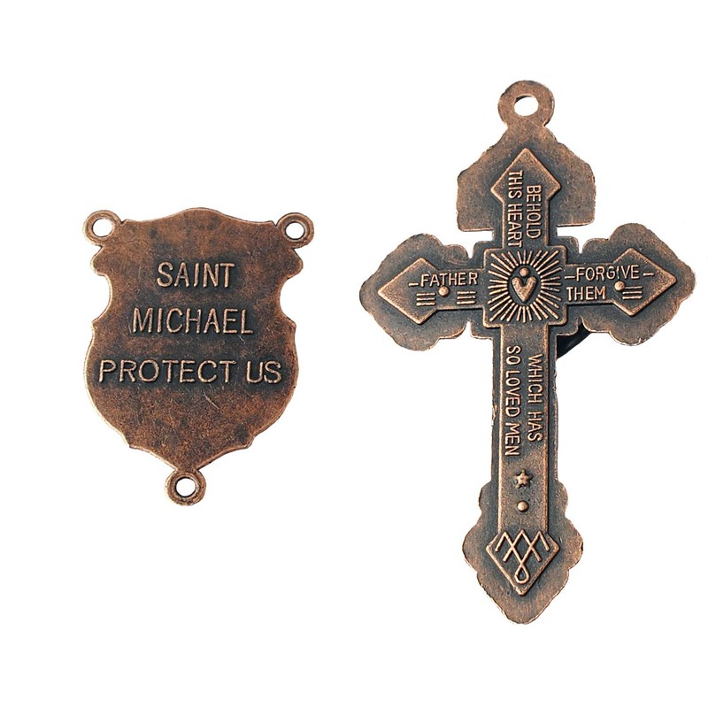 Luomu 4 Sets of Saint Michael Centerpiece and Pardon Crucifix