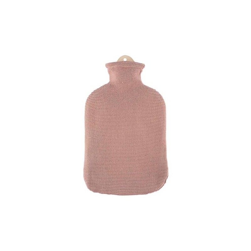 Sanger 2.0 Liter hot Water Bottle with Knitted Dusky Pink