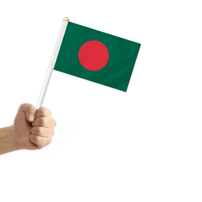 10 PCS Bangladesh Handheld Small Flag, Bangladeshis Hand held Mini
