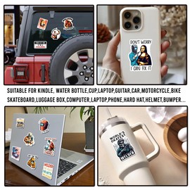 WESILY Pack 50 PCS Welder Stickers Cool Welding Waterproof Sticker Vinyl Decals Decor Tool Box Hard Hat Helmet Laptop Motorcycle Bike Suitcase Gifts for Workers Men Boy Teens