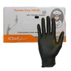 ichef glove 100 counts Food Service Food Handling Nitrile Gloves Black Powder Free (Small)