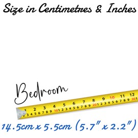 Home Door Sign Stickers - Bedroom Décor - Bathroom Door Sign - Toilet - Kitchen - Living Room - Labels & Signs (Bedroom)