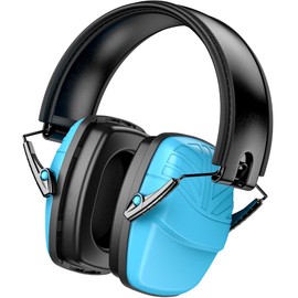 Link Dream Ear Protection Ear Muffs Noise Reduction SNR 35dB Hearing Protection Kids Adult Shooting Gun Range Mowing (1, Blue)