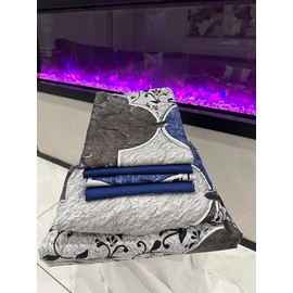 Bella Home Bamboo 1800 BH Decor 6 PC Queen Luxurious Bed Sheet Set, Deep Pockets 16"" Wrinkle Free Cooling Sheets Machine Washable Hotel Bedding Ultra Soft (Blues), 6pcQ242