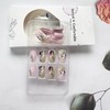 3D Flower Press on Nails Medium Square False Nails Cute