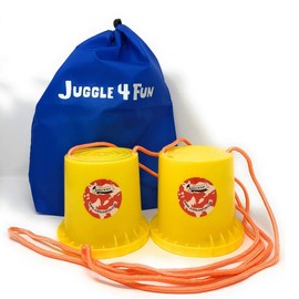 Pacapoco BUCKET STILTS (With Back), Height 4.7 inches (12 cm), JUGGLE 4 FUN (Yellow)