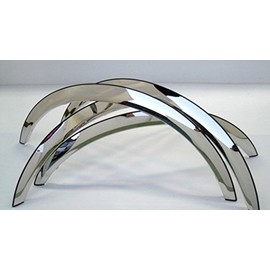 QMI 641901 -Fender Trim Compatible with Oldsmobile Cutlass Supreme (Full Arch) Mirror Polished Stainless Steel Wide Width Set Of 4