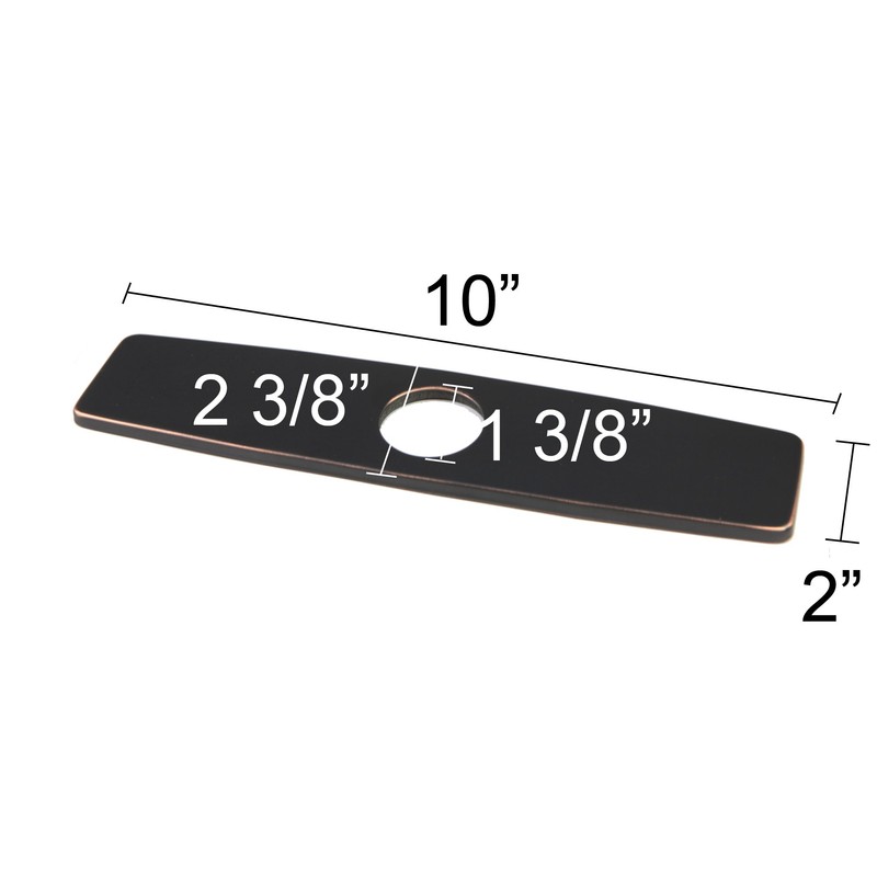 Luxier DKPL-10O 10" Kitchen Sink Faucet Hole Cover Deck Plate