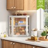 BMOSU Corner Bread Box for Kitchen Countertop Double Layer Bamboo