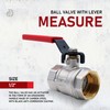 DOJA Barcelona Ball valve with lever handle, red, 1/2 inch,