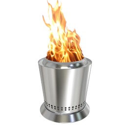 STANHERD Tabletop Fire Pit for Urban & Suburbs, Stainless Steel Mini Dual Fueled Camping Stove by Pellets or Wood for Outdoor & Patio, 9" H x 8" D w/Firepit Accessories: Carry Bag & Cooktop Stand