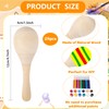 28 Pack DIY Wooden Maracas Mini Wood Maracas with 32