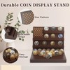 CAPASTEC Coin Display Holder, Wood Coin Case Holds 70-80 Coins,