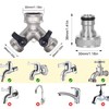 2-Way Brass Tap, Garden Hose Diverter with Separate Switch and