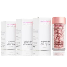 TURBINNE Pure 2.5% Retinol Serum Capsules. Look 5 Years Younger In Just 30 Days. Powerful Anti -Aging, Deep Hydration, Brightening, Reduce Wrinkles, Acne Scars, Dark Spots. Complete Skincare Capsules