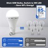 2Pack USB Rechargeable Emergency LED Light Bulbs Portable Tent Light