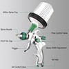 Throohills Professional HVLP Spray Gun, 1.4/1.7/2.0mm Nozzle HVLP High Atomization