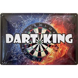 Deko7 Tin Sign 30 x 20 cm Dart King