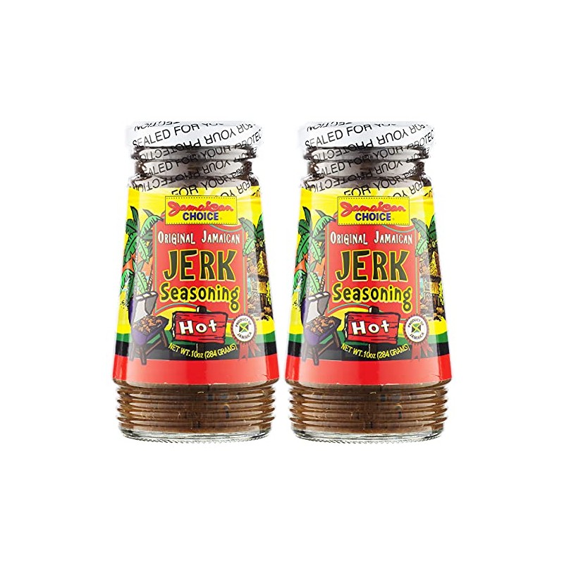 Original Jamaican Jerk Marinade, HOT Seasoning. 10 Oz (2-Pack)