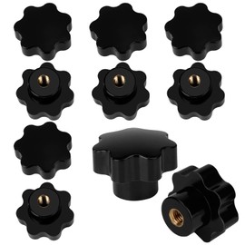 GUNGY Star Grip Nut Star Screw M8 Internal Thread Clamping Knob Handle with Thread Grip Nut for Machine Tool Mechanical Pack of 10