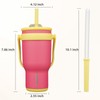 BJPKPK 30 OZ Insulated Travel Tumbler with Handle and Straw,