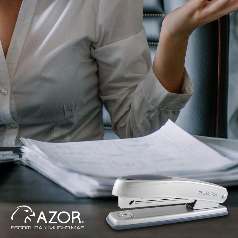 AZOR - Engrapadora, Cuerpo De Acero, Engrapa Hasta 20 Hojas,