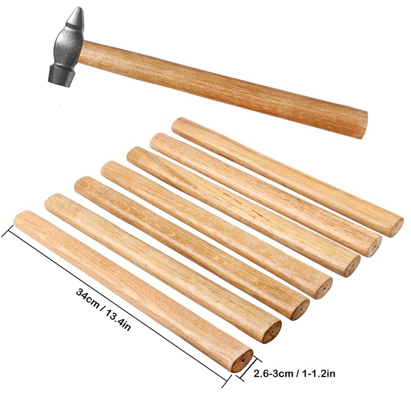 GNIEMCKIN Wood Hammer Handle, 7 Pack Replacement Hammer Handles, Easy
