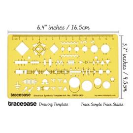 Traceease Electrical Drafting Electrical Symbols Template Drawing Stencil,Designing Template Measuring Ruler