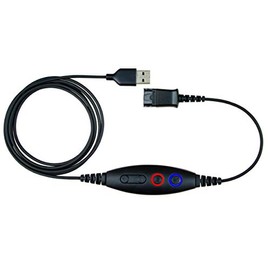 USB Adapter Cable Compatible Plantronics or daily headset QD (Quick Disconnect) to USB Plug, Speaker Volume & Mic Mute Control Connects Headset to PC, Laptop, Soft Phone and More